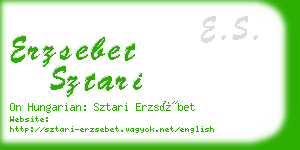 erzsebet sztari business card